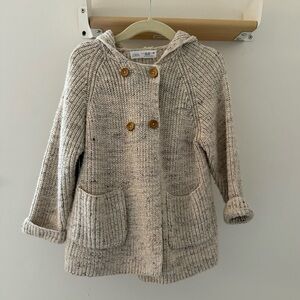 Zara knit hooded sweater size 12/18months